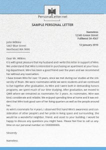 how to write a personal letter of recommendation sample personal letter