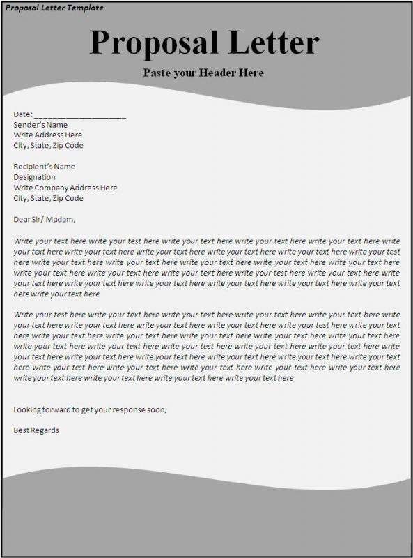 How To Write A Proposal Letter | Template Business