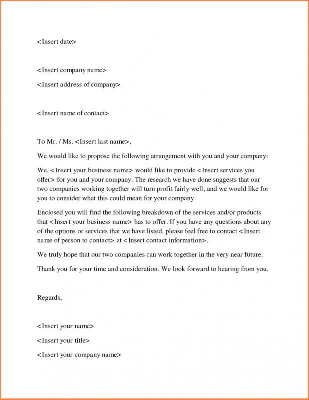 how to write a proposal letter