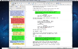 how to write a script format outline