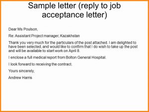 how to write an application job offer acceptance letter reply slide