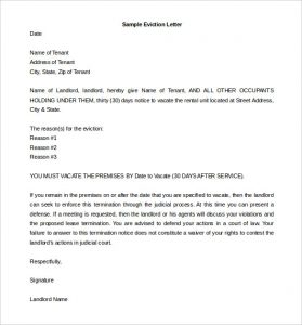 how to write an eviction notice how to write day eviction notice letter sample