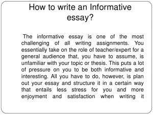 how to write an informative essay how to write an informative essay