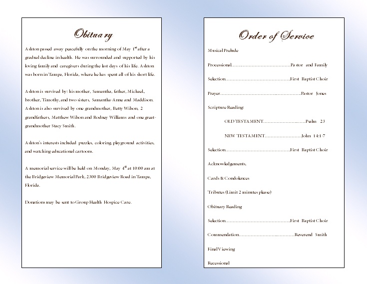 obituary samples for elderly mother