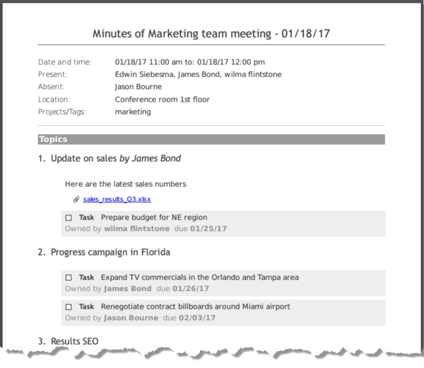 How To Write Meeting Minutes Template Business