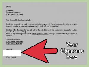 immigration letter of support for a family member write a letter requesting non deportation of a person step