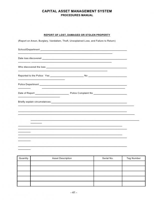 incident report form template word