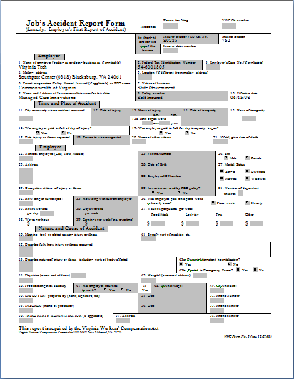 incident report form template word