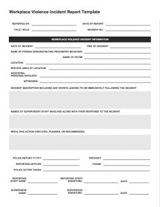 incident report sample free incident report templates smartsheet within incident report template