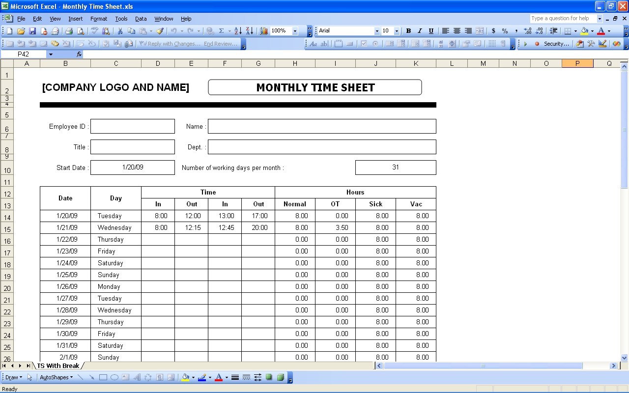 income statement excel