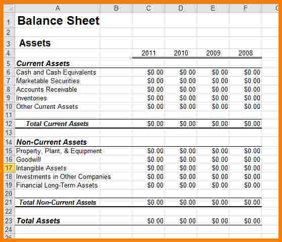 income statement template excel