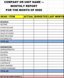 income statement template excel mon report