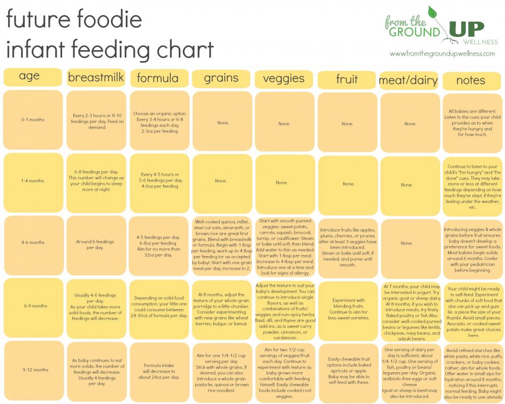 infant feeding schedule