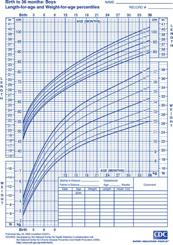 Infant Growth Chart Boy | Template Business