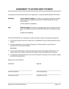 installment payment agreement template