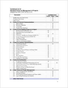 interior design contract combinedlistofstandardformsformanagementofprojectspractice