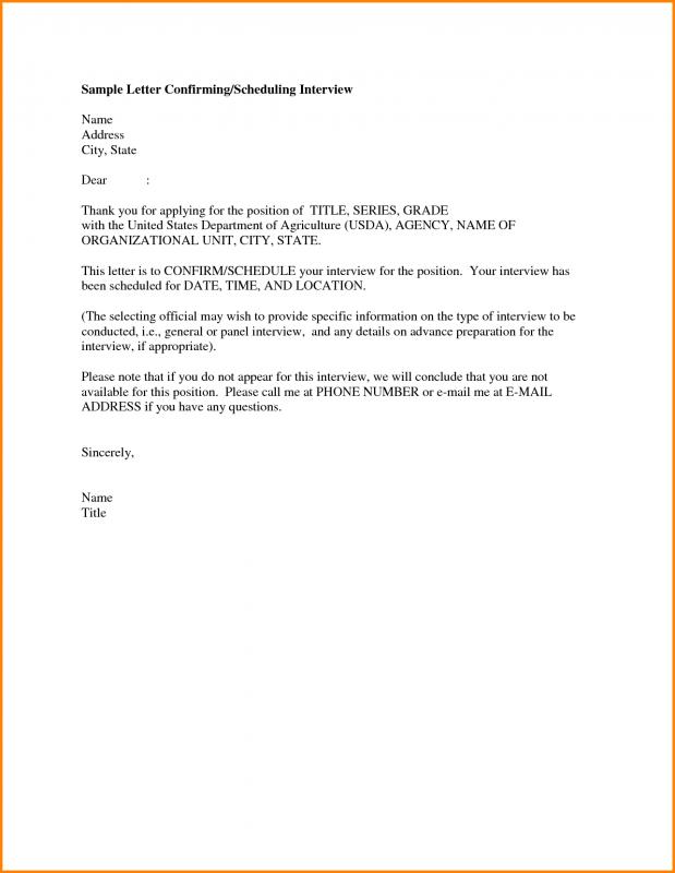 you letter sample thank after interview 3rd Email  Business Confirmation Interview Template