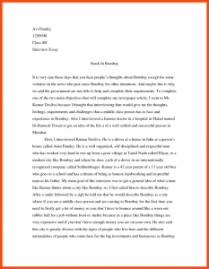 interview essay example interview paper example top example of an interview essay a narrative papers sample x