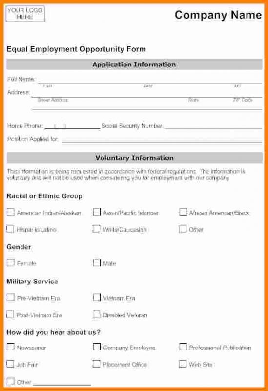 Job application interview form