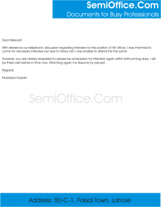 interview request email request for reschedule job interview email sample