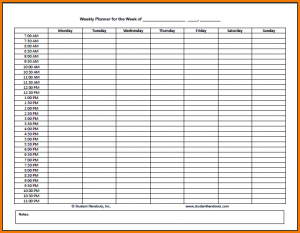 interview schedule template hourly schedule weekly hourly planner