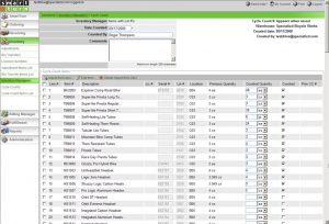 inventory count sheet inventory cycle count