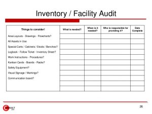 inventory sheet template kaizen forms checklists