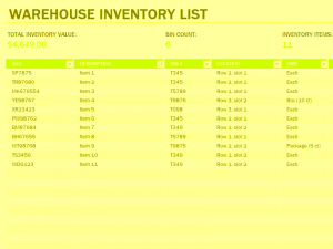 inventory spreadsheet template warehouse inventory excel spreadsheet sample