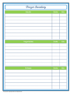 inventory template google sheets freezer inventory snapshot