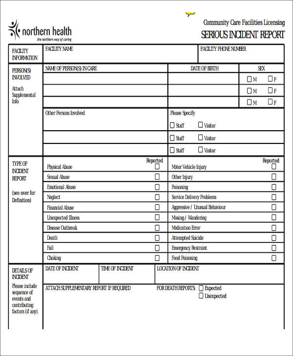 investigation report sample