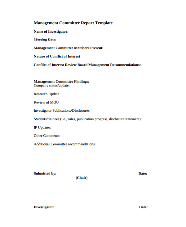 investigation report sample