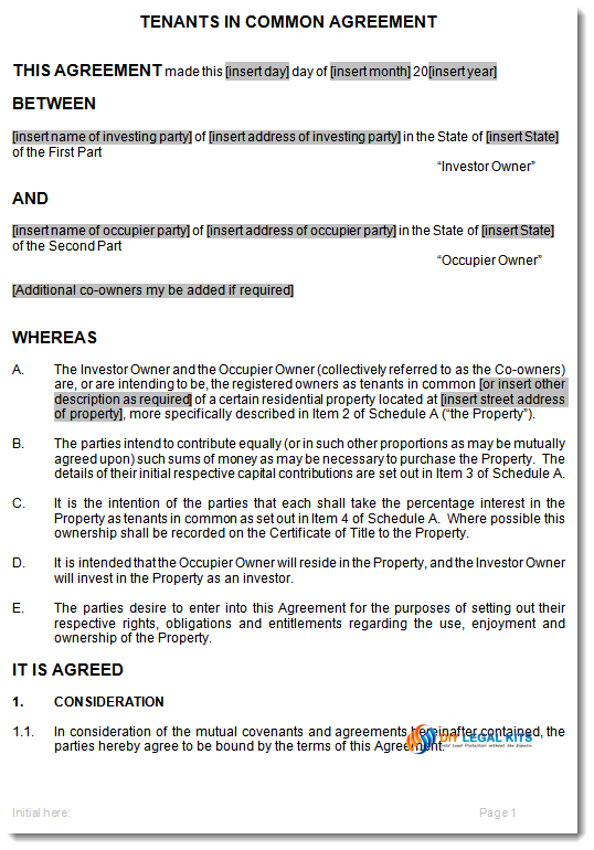 investment agreement template