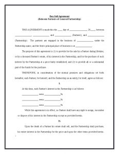 investor agreement template partnership buy sell agreement