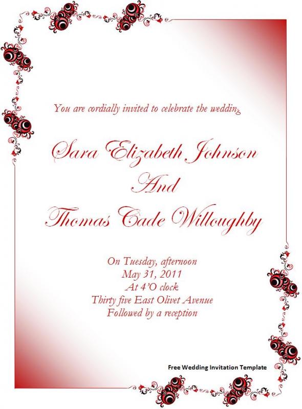 invitation templates word