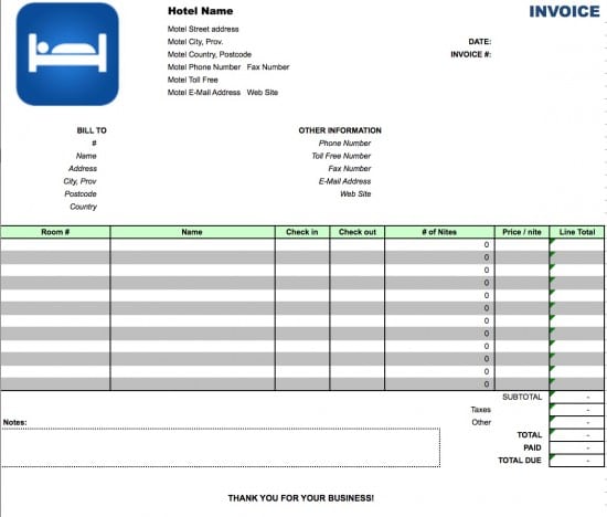 invoice receipt template