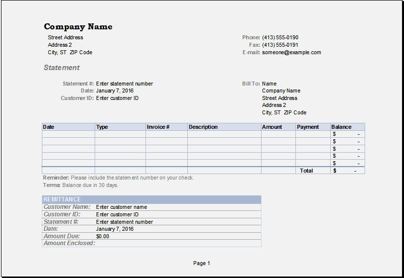 invoice template download