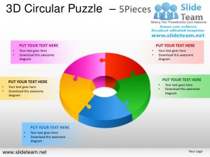 jigsaw puzzle templates d cycle circular round jigsaw maze piece puzzle pieces powerpoint presentation slides