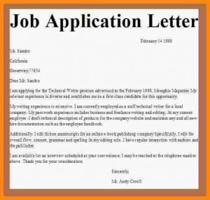 job application email template sample of an application letter for employment application letter for job employment jobapplicationletter