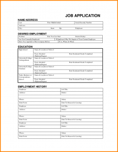 job application form template job application form template word