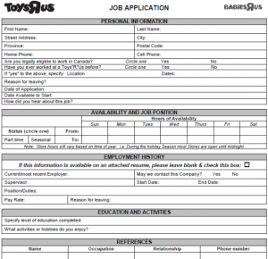 job application pdf print out toys r us job application form in pdf for ca