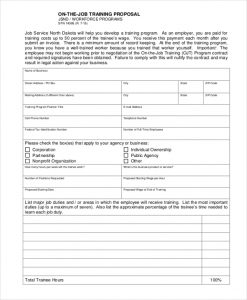 job bid template on job training proposal template