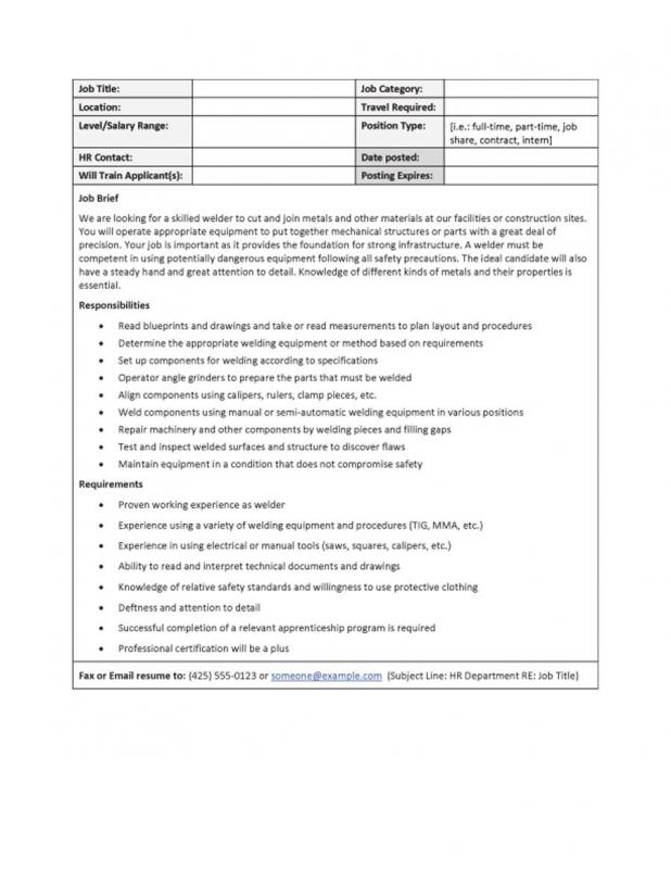 job description templates