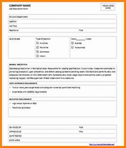 job description templates job responsibility template job description template