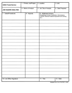 job hazard analysis form job hazard analysis form