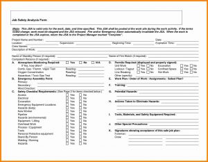 job hazard analysis form job hazard analysis form