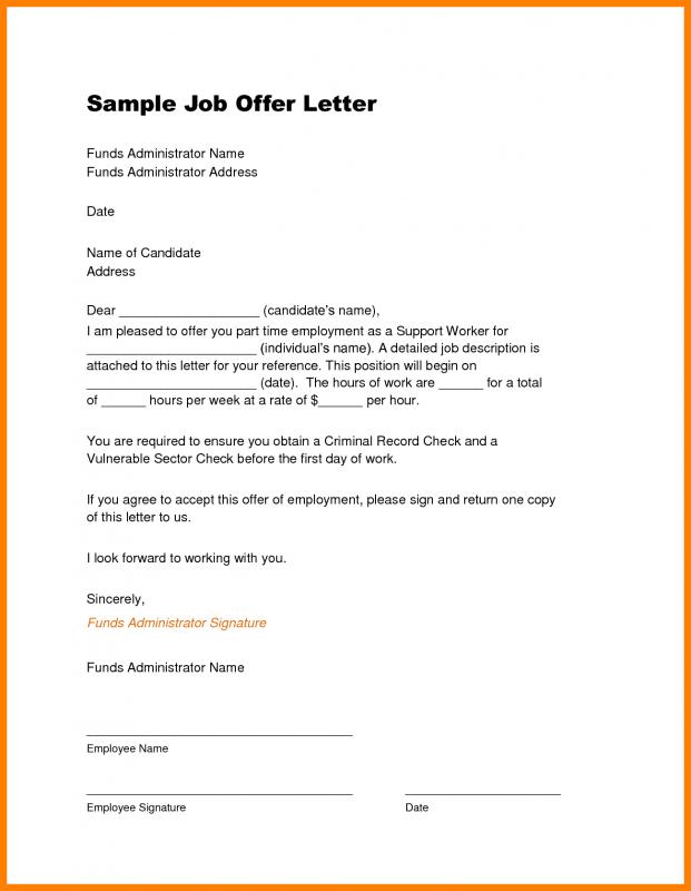 job offer template