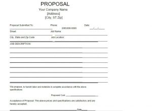 job proposal template job proposal