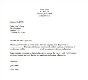 job resignation letter free job change resignation letter pdf download