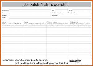 job safety analysis examples job safety analysis form job safety analysis jsa form for pdf