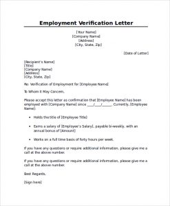 job verification letter professional employment verification letter